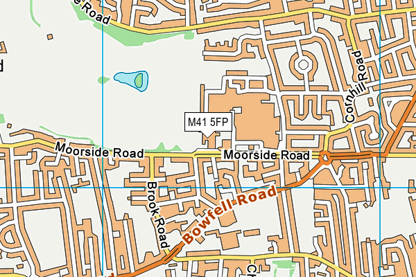 M41 5FP map - OS VectorMap District (Ordnance Survey)