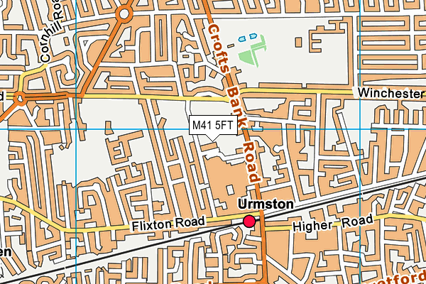 M41 5FT map - OS VectorMap District (Ordnance Survey)