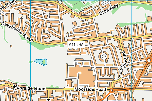 M41 5HA map - OS VectorMap District (Ordnance Survey)