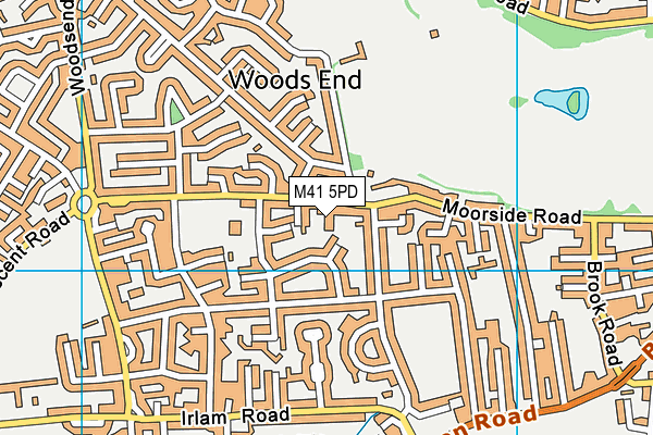 M41 5PD map - OS VectorMap District (Ordnance Survey)