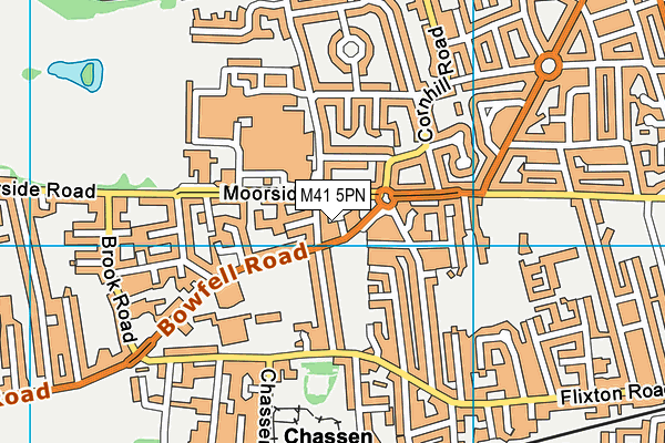 M41 5PN map - OS VectorMap District (Ordnance Survey)