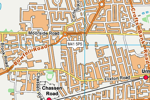 M41 5PS map - OS VectorMap District (Ordnance Survey)