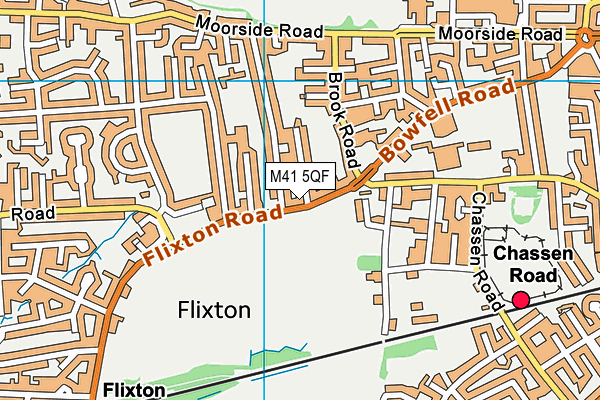 M41 5QF map - OS VectorMap District (Ordnance Survey)