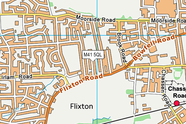 Flixton Primary School map (M41 5QL) - OS VectorMap District (Ordnance Survey)