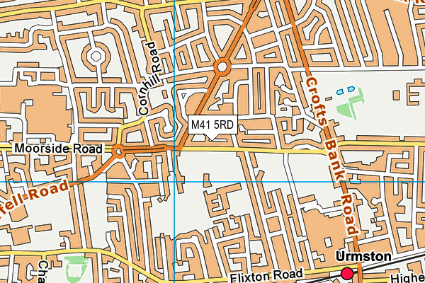M41 5RD map - OS VectorMap District (Ordnance Survey)