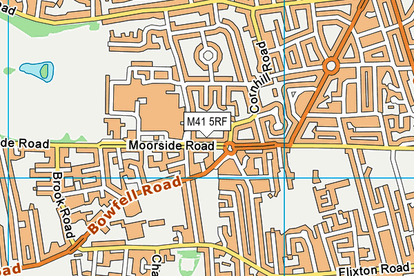 M41 5RF map - OS VectorMap District (Ordnance Survey)