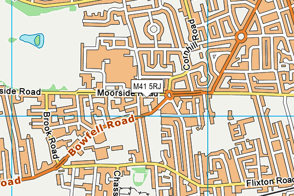 M41 5RJ map - OS VectorMap District (Ordnance Survey)