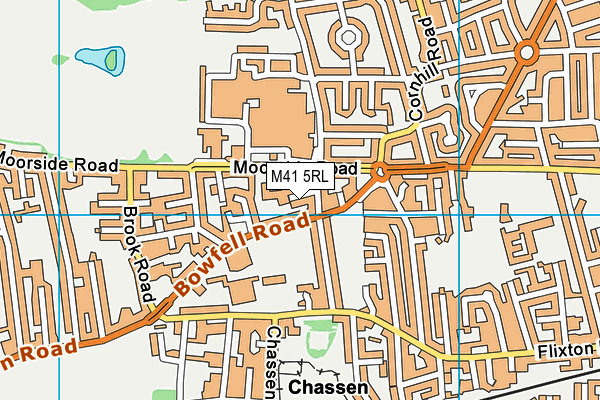 M41 5RL map - OS VectorMap District (Ordnance Survey)
