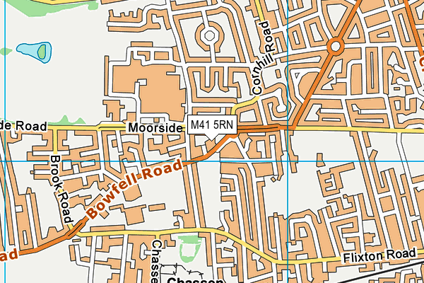 M41 5RN map - OS VectorMap District (Ordnance Survey)