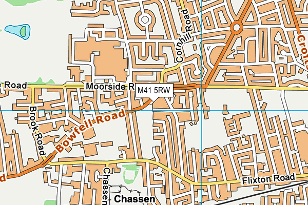 M41 5RW map - OS VectorMap District (Ordnance Survey)