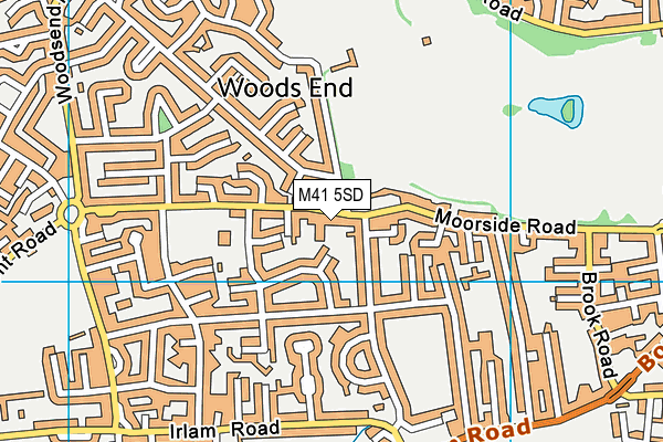 M41 5SD map - OS VectorMap District (Ordnance Survey)