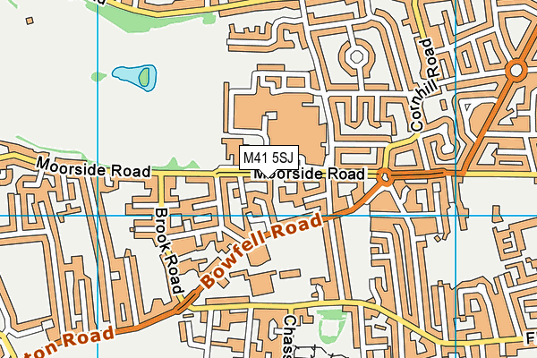 M41 5SJ map - OS VectorMap District (Ordnance Survey)