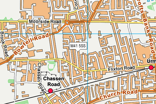 M41 5SS map - OS VectorMap District (Ordnance Survey)