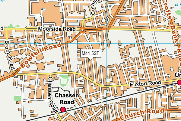 M41 5ST map - OS VectorMap District (Ordnance Survey)