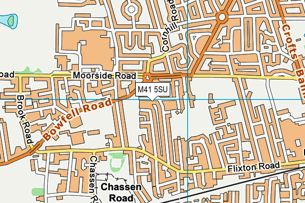 M41 5SU map - OS VectorMap District (Ordnance Survey)