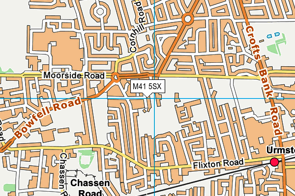 M41 5SX map - OS VectorMap District (Ordnance Survey)