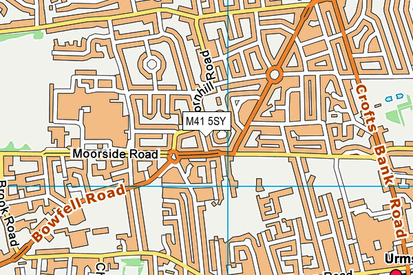 M41 5SY map - OS VectorMap District (Ordnance Survey)