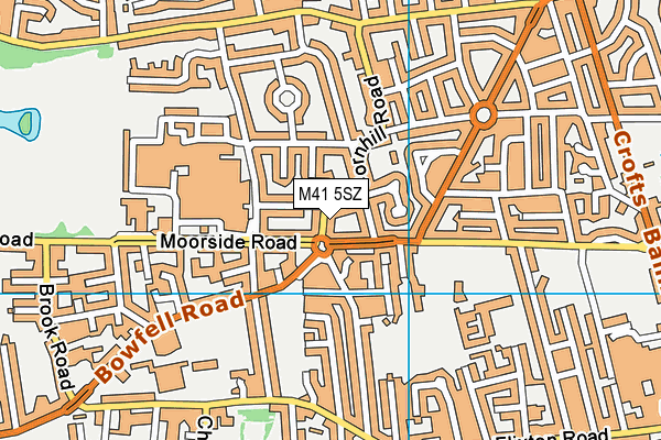 M41 5SZ map - OS VectorMap District (Ordnance Survey)