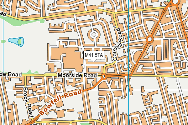 M41 5TA map - OS VectorMap District (Ordnance Survey)