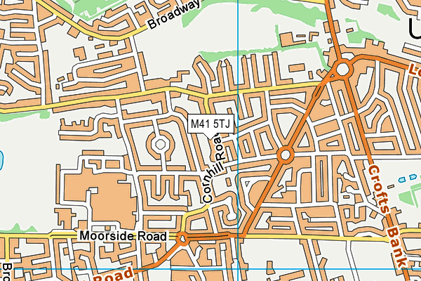 St Mary's CofE Primary School map (M41 5TJ) - OS VectorMap District (Ordnance Survey)