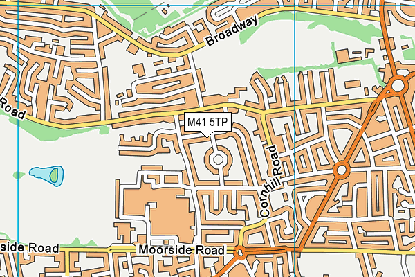 M41 5TP map - OS VectorMap District (Ordnance Survey)