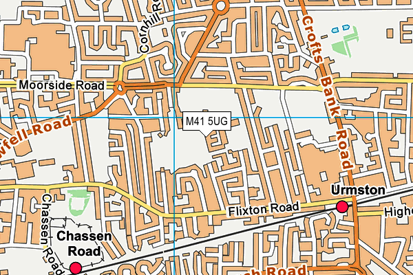 Urmston Grammar Academy map (M41 5UG) - OS VectorMap District (Ordnance Survey)