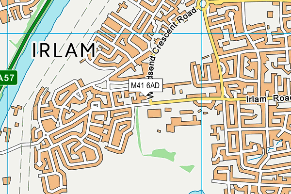 M41 6AD map - OS VectorMap District (Ordnance Survey)