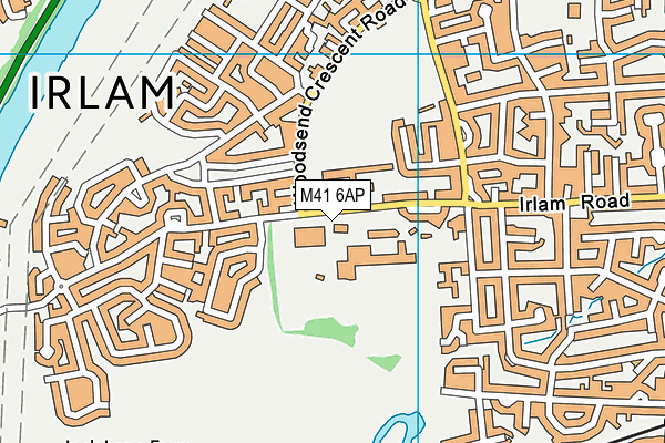 M41 6AP map - OS VectorMap District (Ordnance Survey)