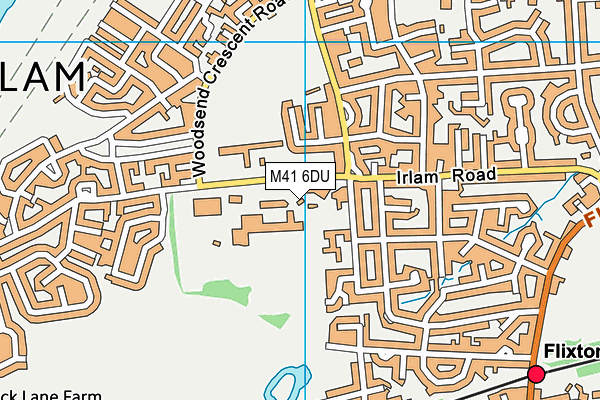 M41 6DU map - OS VectorMap District (Ordnance Survey)