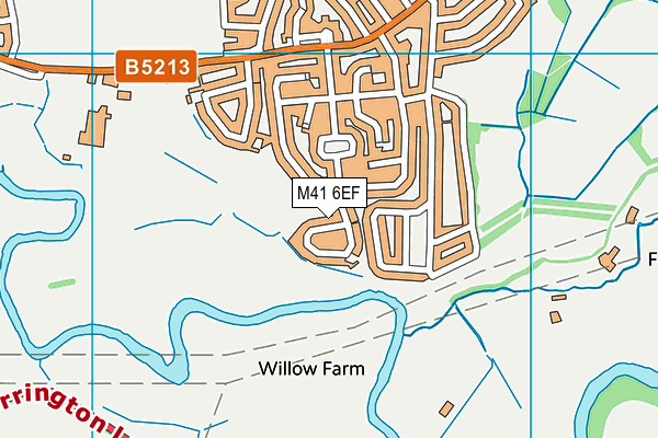 M41 6EF map - OS VectorMap District (Ordnance Survey)