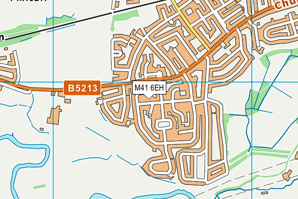 M41 6EH map - OS VectorMap District (Ordnance Survey)