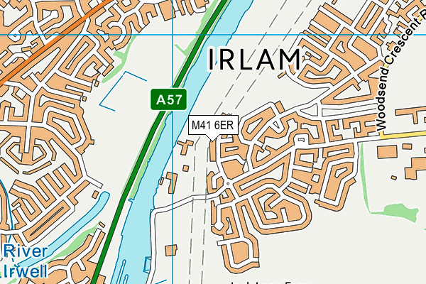 M41 6ER map - OS VectorMap District (Ordnance Survey)