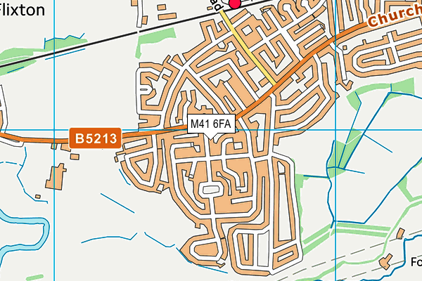M41 6FA map - OS VectorMap District (Ordnance Survey)