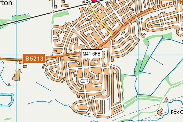 M41 6FB map - OS VectorMap District (Ordnance Survey)