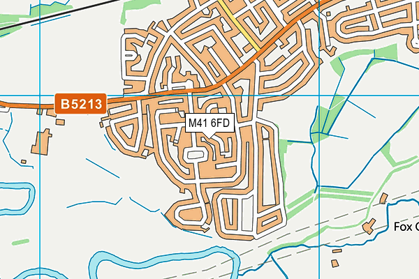 M41 6FD map - OS VectorMap District (Ordnance Survey)