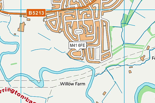 M41 6FE map - OS VectorMap District (Ordnance Survey)