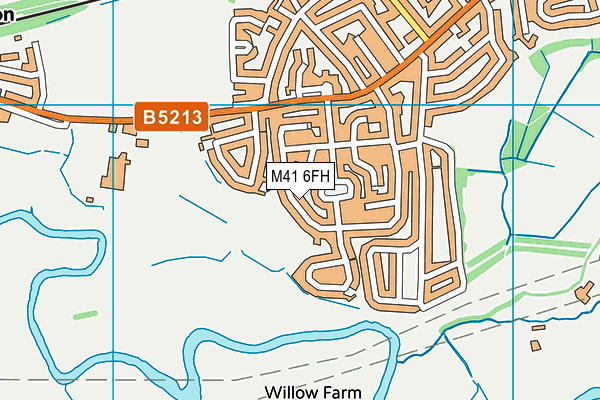 M41 6FH map - OS VectorMap District (Ordnance Survey)