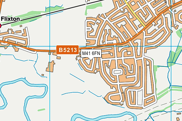 M41 6FN map - OS VectorMap District (Ordnance Survey)