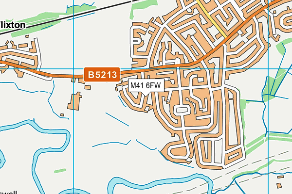 M41 6FW map - OS VectorMap District (Ordnance Survey)
