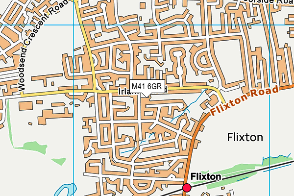 M41 6GR map - OS VectorMap District (Ordnance Survey)