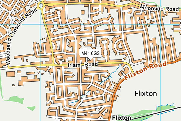 M41 6GS map - OS VectorMap District (Ordnance Survey)