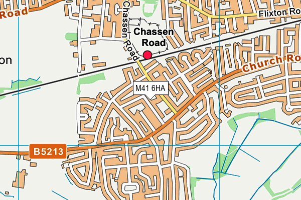 M41 6HA map - OS VectorMap District (Ordnance Survey)