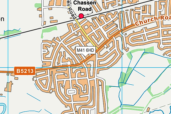 M41 6HD map - OS VectorMap District (Ordnance Survey)