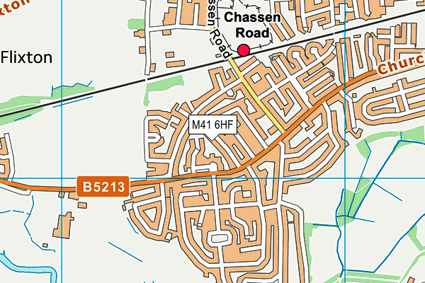 M41 6HF map - OS VectorMap District (Ordnance Survey)