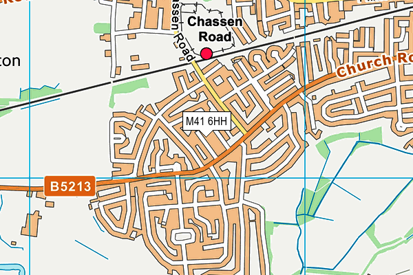 M41 6HH map - OS VectorMap District (Ordnance Survey)