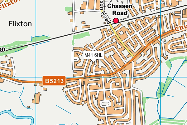 M41 6HL map - OS VectorMap District (Ordnance Survey)