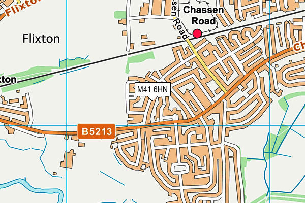 M41 6HN map - OS VectorMap District (Ordnance Survey)