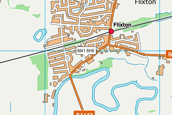 M41 6HX map - OS VectorMap District (Ordnance Survey)