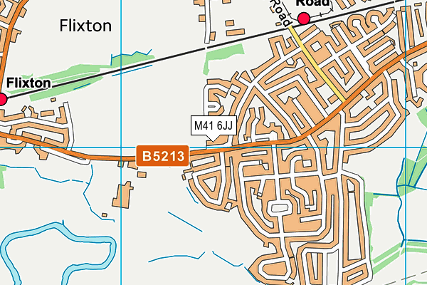 M41 6JJ map - OS VectorMap District (Ordnance Survey)