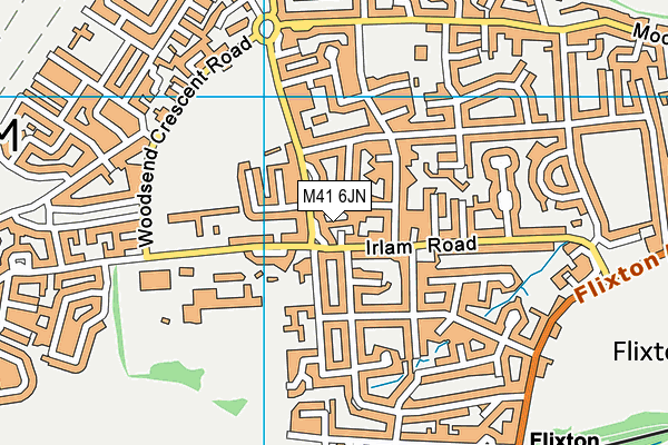 M41 6JN map - OS VectorMap District (Ordnance Survey)